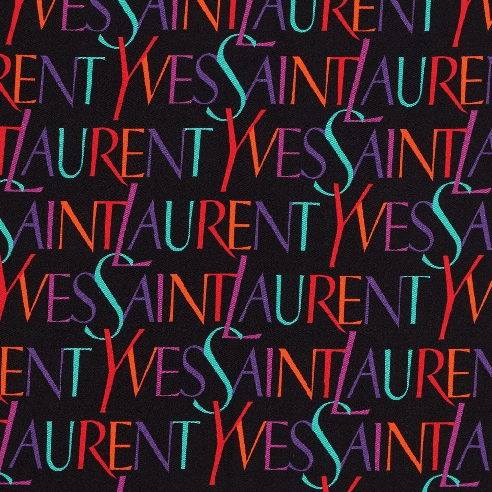 Brand New in the Box! YSL Saint Laurent Logo 100% Organic Silk Scarf SHAWL - Picture 10 of 16
